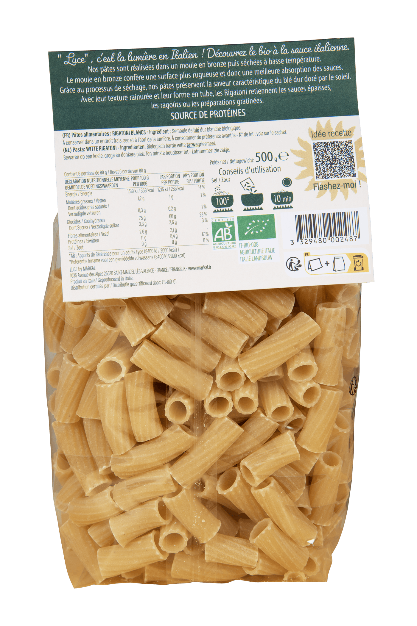 Rigatoni blancs