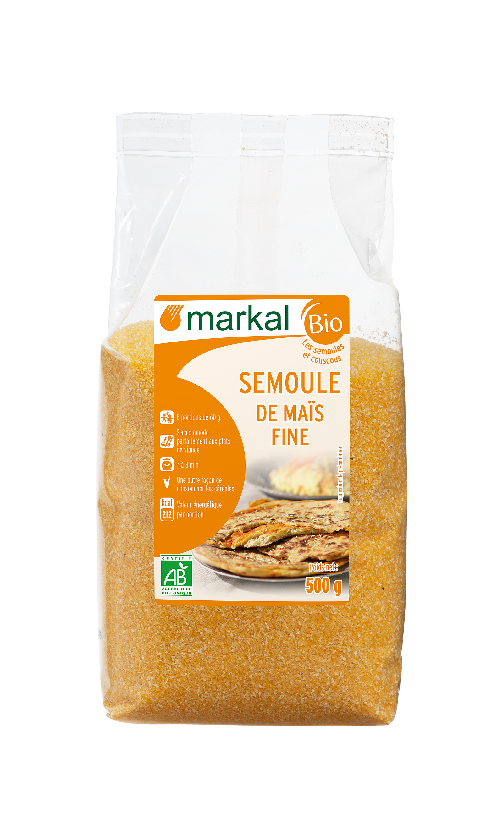Semoule de maïs fine bio - Markal