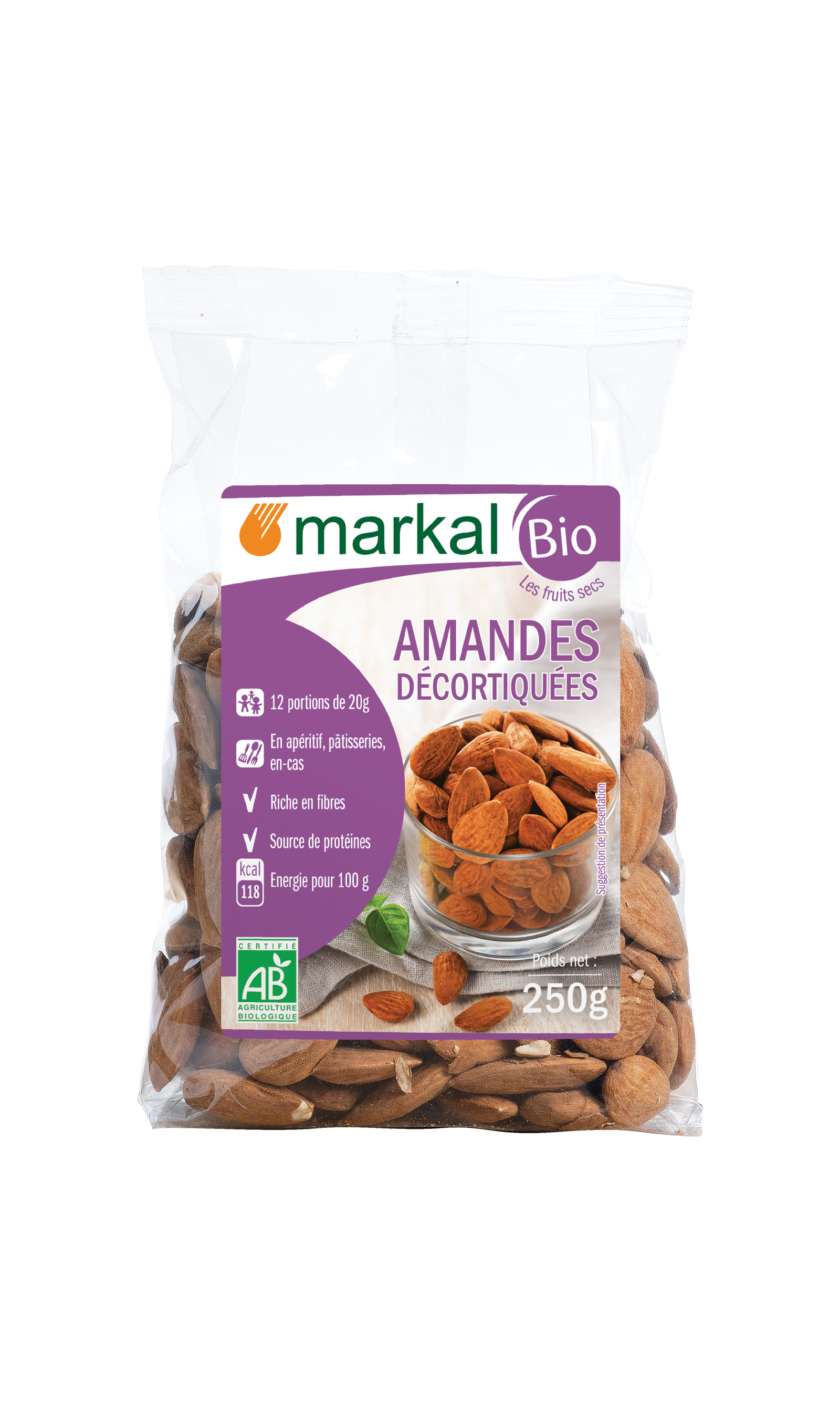 Amandes décortiquées