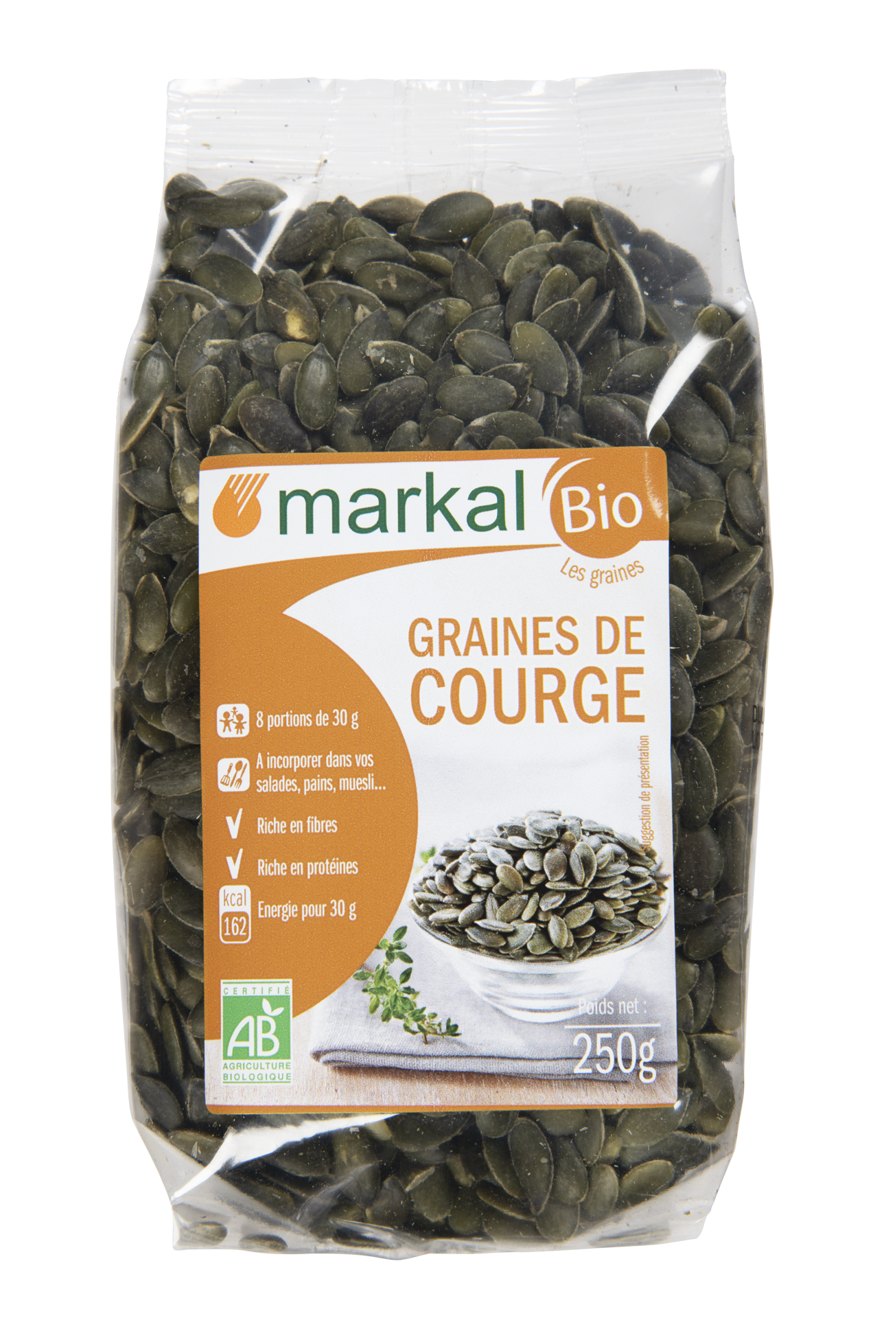 Céréales graines de courge Bio NATURE + : le paquet de 200g à Prix