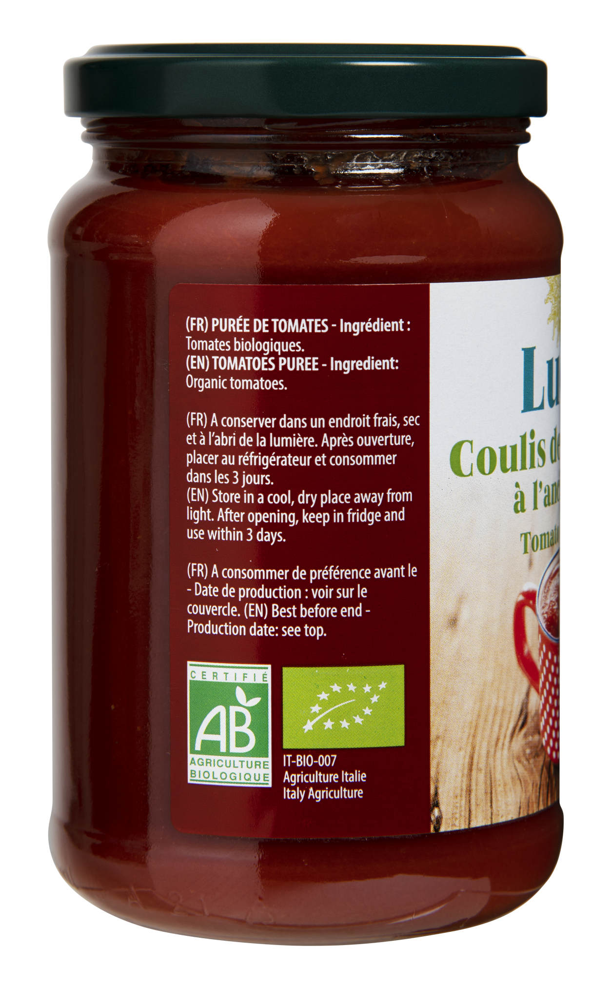 Pulpe de tomates spécial sauce coulis, U (390 g)